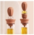 Silicone brush for applying and applying oil, brown color