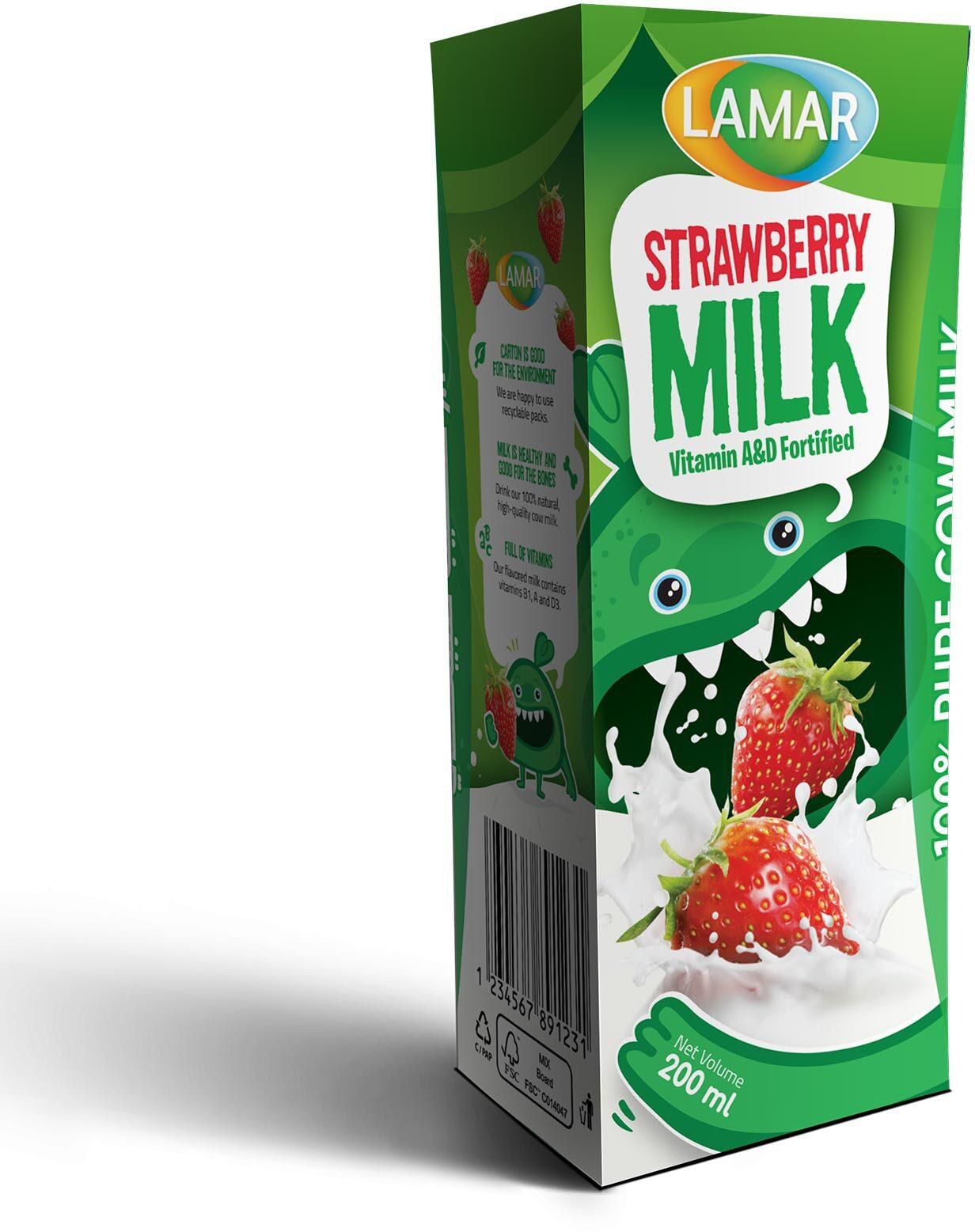 Lamar Strawberry Milk - 200 ml