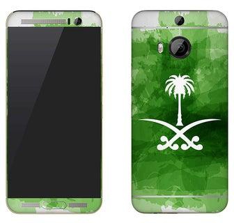 غلاف لاصق من الفينيل لموبايل HTC ون M9 بلس شعار السعودية