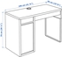 MICKE Desk - white/anthracite 105x50 cm