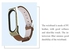 Xiaomi Mi Band 3 Mijoas Leather Screwless Wristbands Strap - Gold and Brown