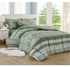 6-Pieces Floral Printed Comforter Set Polyester Green/White King