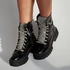 vbranda SHINY Almond Leather Half-boot-BLACK