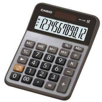 Get Casio MX-120B-W-DC Practical Mini Desktop Calculator - Silver with best offers | Raneen.com