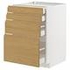 METOD / MAXIMERA Base cab 4 frnts/4 drawers, white/Ringhult light grey, 60x60 cm - IKEA