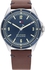 Get Tommy Hilfiger 1791905 Analog Dress Watch For Men, Leather Band - Brown Silver with best offers | Raneen.com