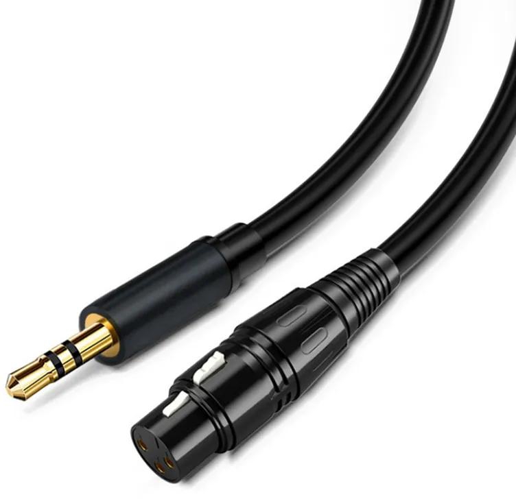 Audio Cable Canon XLR Female To 3.5 Jack Male Aux Connector Gold Plated For Instrument Guitar Mixer Amplifier Bass 1m 2m 3m 5m