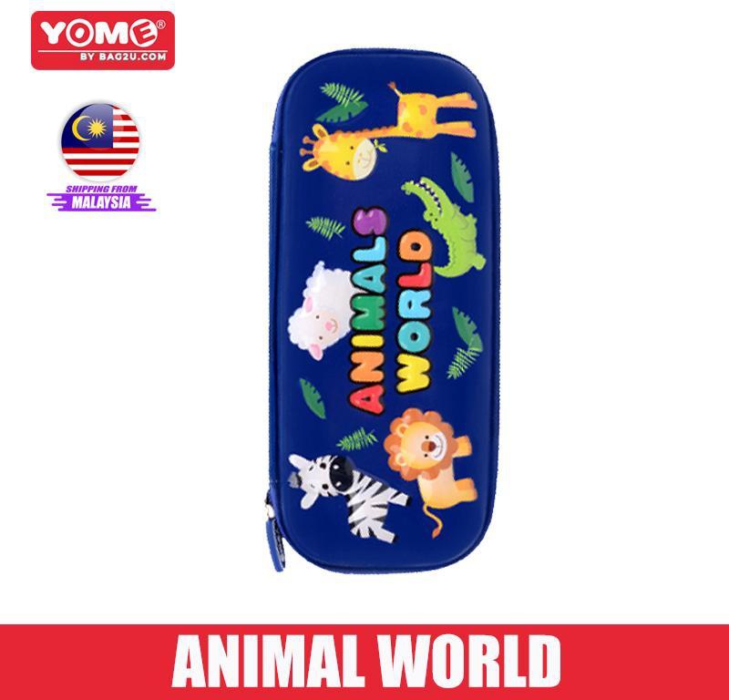 Yome Animal World Pencil Case (Blue - Turquoise)