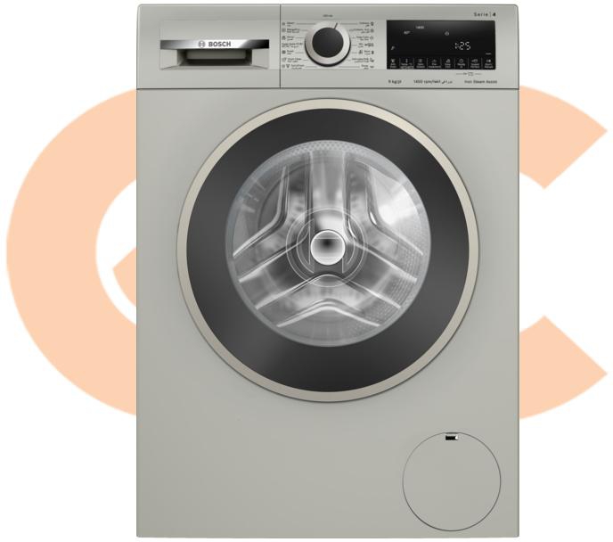 Bosch Washing machine 9 KG 1400 rpm, Silver inox Model WGA1440XEG - EHAB Center Home Appliances