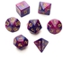 Universal New 7pc/Set TRPG Games Gaming Dices D4-D20 Multi-sided Dices Double Colo Purple