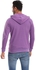Zipped Hooded Comfy Sweatshirt - Purple