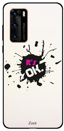 Skin Case Cover -for Huawei P40 White/Black/Pink أبيض/أسود/وردي