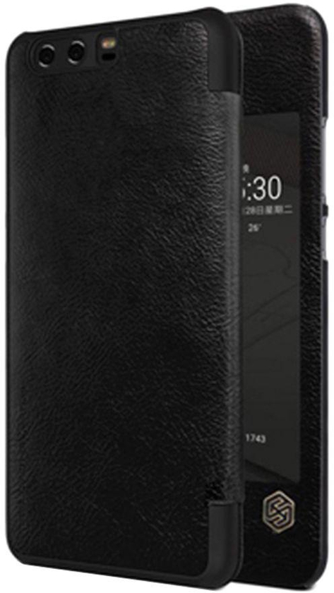 Leather Flip Case Cover For Huawei P10 Plus Black