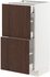 METOD / MAXIMERA Base cab with 2 fronts/3 drawers - white/Sinarp brown 40x37 cm