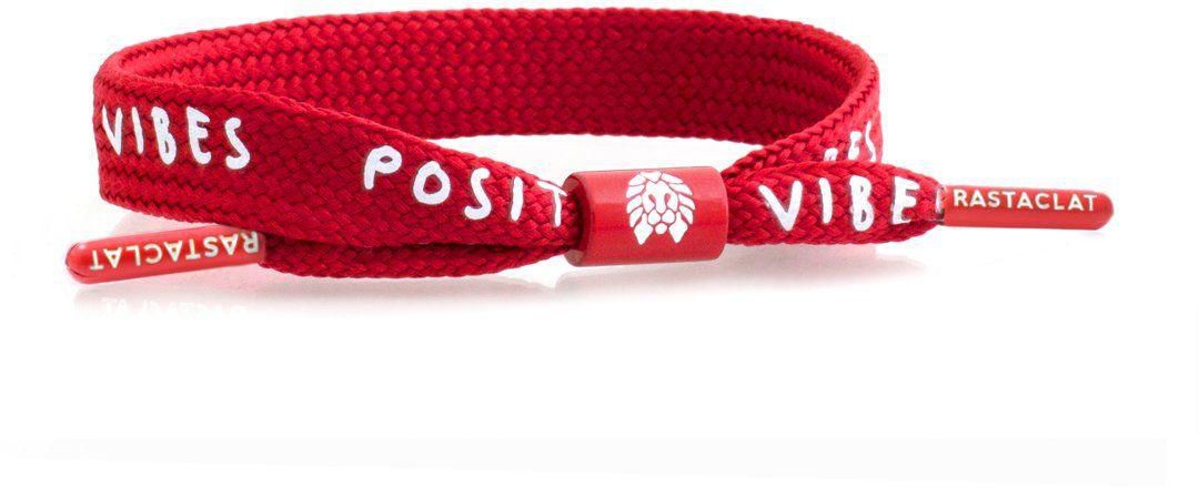Rastaclat Positive Vibes - Dark Red Lace Men's Bracelet Red
