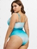 Plus Size Ruched Ombre Color One-piece Swimsuit - 1x