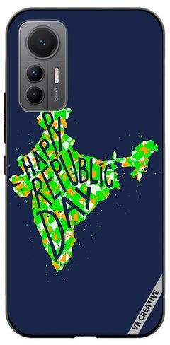 Protective Case Cover For Xiaomi 12 Lite Happy Republic Day Typographic Hindi Design Multicolour