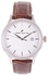 Daniel Hechter Men's White Dial Casual Watch Leather Strap - DHD 003/FU