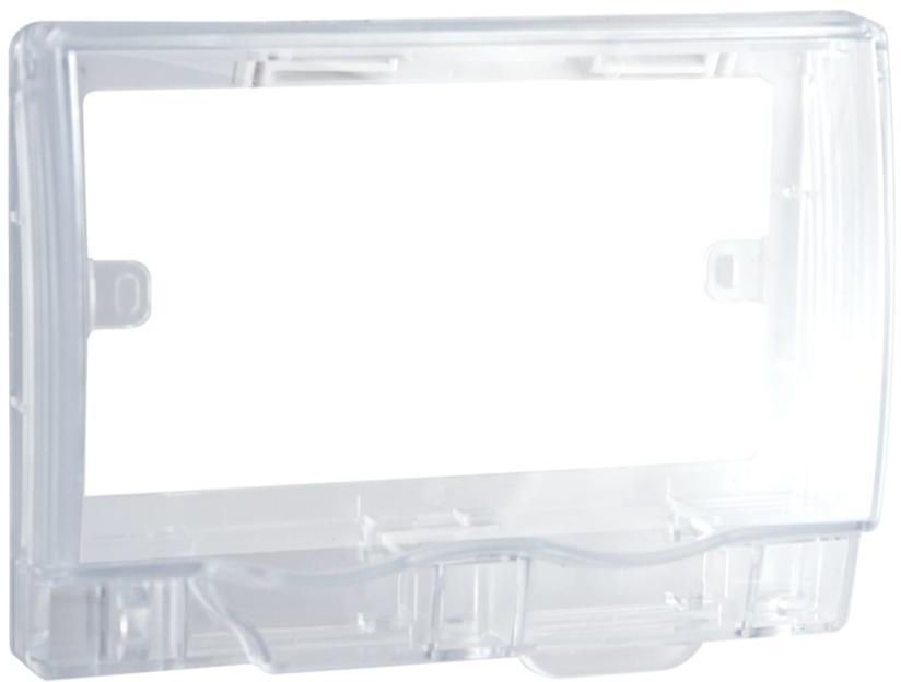 غطاء ثابت لمقبس شنايدر ذي المفتاح المزدوج شفاف مقاوم للعوامل الجوية (16.35 × 13.18 × 5 سم)