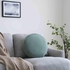 Pan Home Hudson Velvet Round Filled Cushion 45X8X0 Green