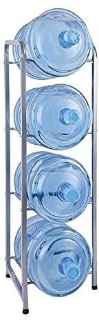 ECVV Water Bottle Storage Stand, 35X105 Cm Silver Four Gallon Rack By Pallam, Ej 31175
