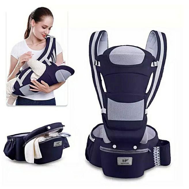 Fashion 3 In 1 Hip Seat Baby Carrier-Navy Blue