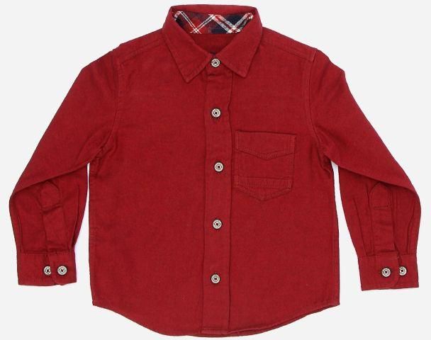 Concrete Boys Plain Shirt - Dark Red