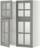 METOD خزانة حائط مع أرفف/4 أبواب زجاجية - أبيض/Bodbyn رمادي ‎80x100 سم‏
