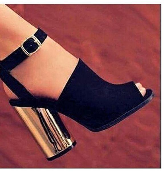 Fashion Women Platform High Heel Shoes Escarpin Party Spring Party Wedding Shoes Ladies Heeled Sandals- Black