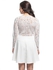 BOHOO PZZ95082 Skater Dress for Women, White - Plus Size