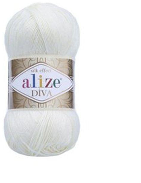 ALIZE Diva Suger White 1055 - Crochet And Knitting Yarn