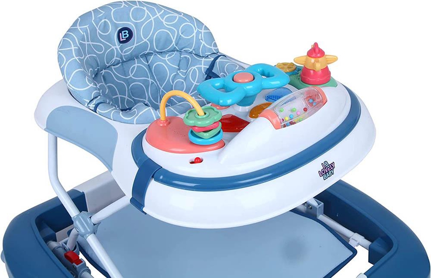 Lovely Baby - 2 in 1 With Rocking Function Baby Walker - Blue- Babystore.ae