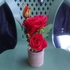 red artificial rose flower