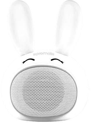 Apple iPhone X Mini Bluetooth Speaker, Premium Cute Bunny Animal Bluetooth Wireless Stereo Audio with Handsfree Calling and Superior Sound, Rich Bass for Smartphones, Promate Bunny White