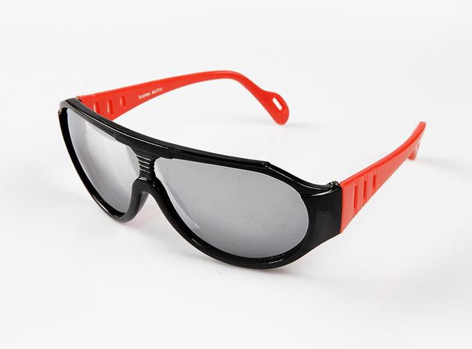 Ticomex Shield Kids Sunglasses - Black Frame with Red Handles