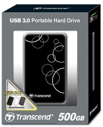 هاردسك مقاوم للصدمات وتشفير الملفات Transcend Shack Resistant HDD 500GB