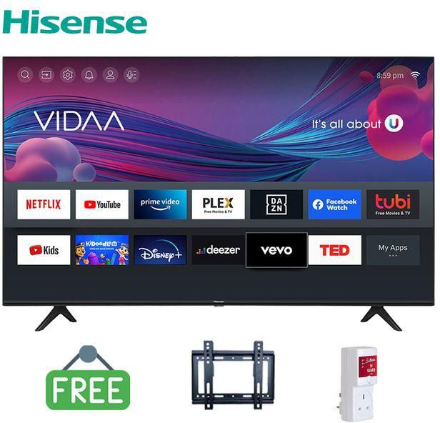 Hisense 50" Inch Frameless 4K UHD TV + Extension & Tv Guard
