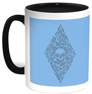 Bones And Skull Printed Coffee Mug Black/White