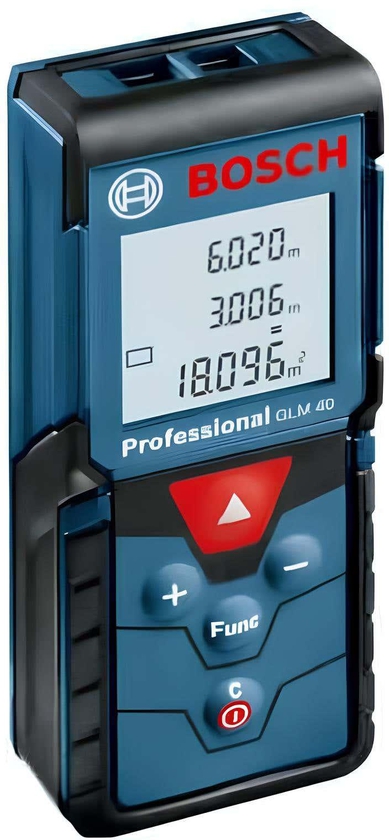 Get Bosch Glm40 Professional Laser Distance Measurer, 40 Meters - Blue Black with best offers | Raneen.com