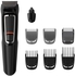 Philips Multigroom series 3000 8-in-1, Face and Hair 8 tools, Self-sharpening steel blades, Up to 60 min run time, Rinseable attachments - MG3730/15