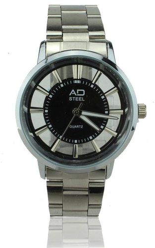 AD STEEL Fashion Stainless Steel Watch for Men (Black)