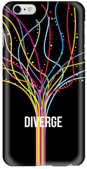 Stylizedd Apple iPhone 6/ 6S Plus Premium Slim Snap case cover Gloss Finish - Diverge - Black