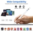 Eacam Universal Stylus Pen Elastic Pure Copper Tip Auto Power Off Compatible with iOS/Android/Windows Capacitive Touchscreens, Silver