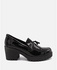 Ravin Loafer Heel Shoes - Black