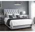 Get White Beech Wood Modern Capton Bed, 195×120×120 cm - Light Grey with best offers | Raneen.com