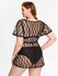 Plus Size See Thru Lace Plunging Cover Up Dress - 4x