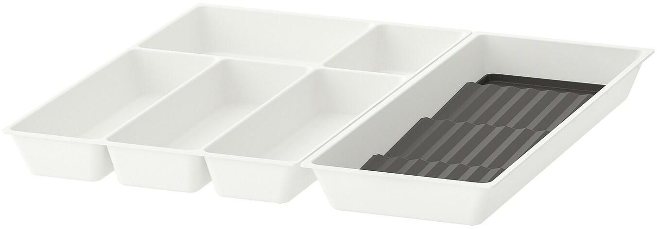UPPDATERA Cutlery tray/tray with spice rack - white/anthracite 52x50 cm