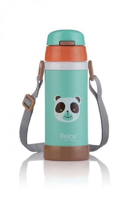 Relax 360ml Stainless Steel Kid Straw Thermal Flask 1pc (2 Colors)