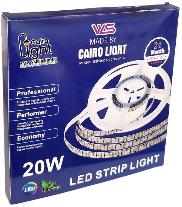Cairo Light شريط إضاءة ليد ١٢ فولت عدد ٢٤٠ ليد -(٥ متر, اضاءة اصفر) ٢٥٠٠ كلفن