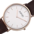 August Steiner Men's White Dial Leather Band Watch - AS8084XRGBR